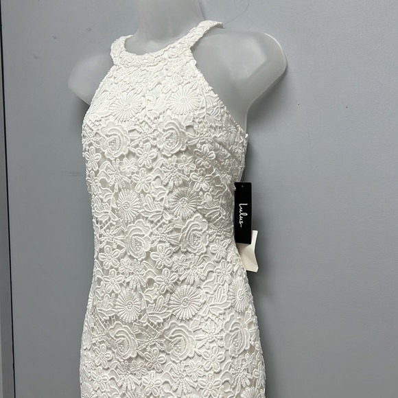 SOLD IN STORE NWT Lulus Crochet Overlayed Fully Lined Dress - Picture 3 of 9